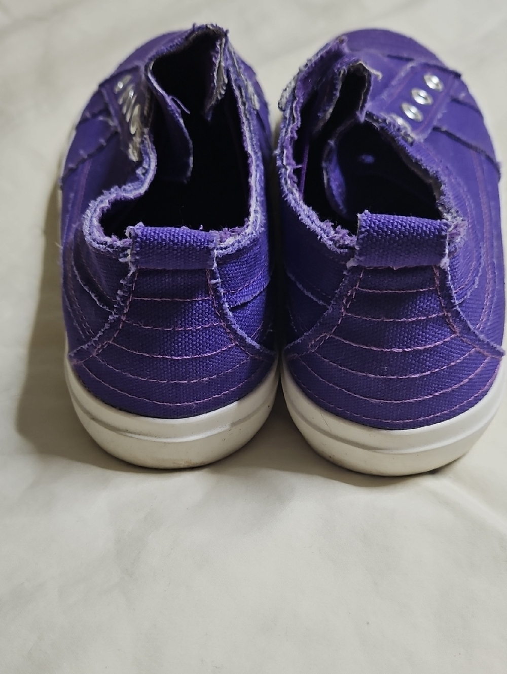 Corkys Purple Slip-On Canvas Sneakers Size 7 - Picture 4 of 6